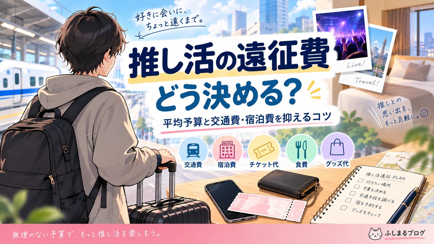 推し活の遠征費はいくら？平均予算と交通費・宿泊費を抑えるコツ