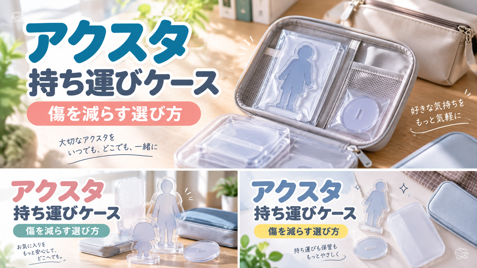 アクスタ持ち運びケースおすすめ2選｜傷を減らす選び方と100均との違い