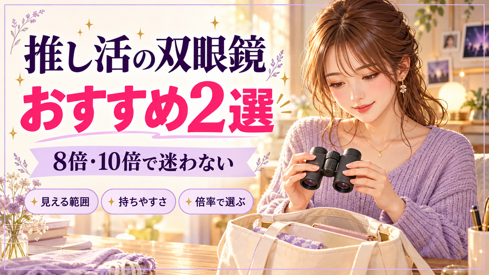推し活の双眼鏡おすすめ2選｜8倍・10倍で迷わない選び方