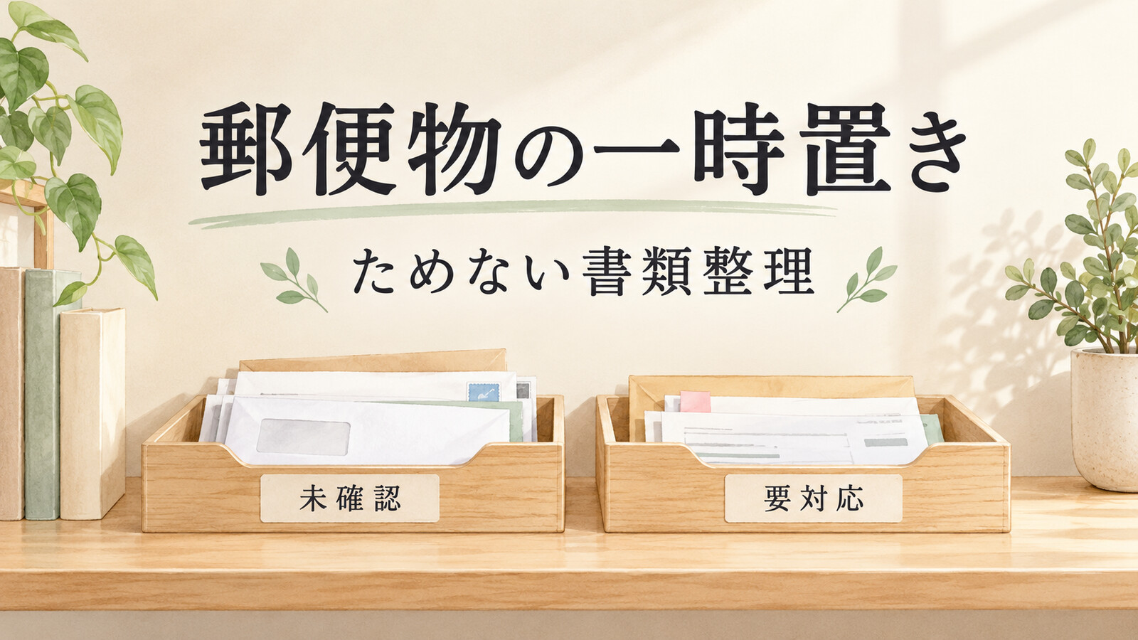 郵便物がたまらない一時置きの作り方｜「未確認」と「要対応」を分ける書類整理