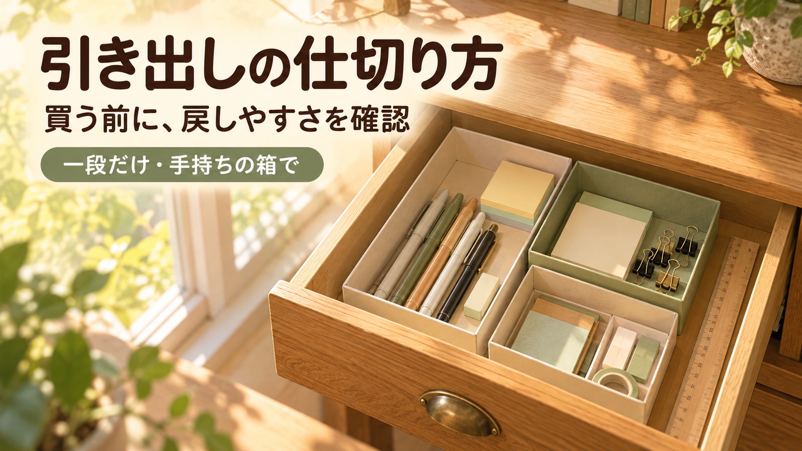 引き出しの仕切り方｜買う前に戻しやすい配置を決める