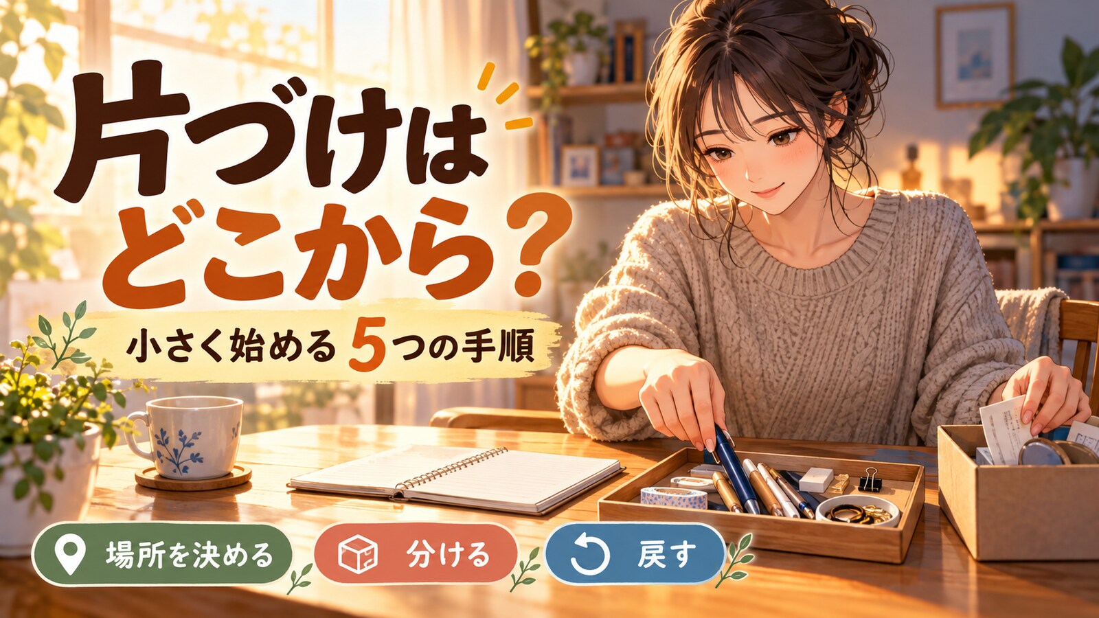 片づけはどこから始める？迷ったときに小さく進める5つの手順